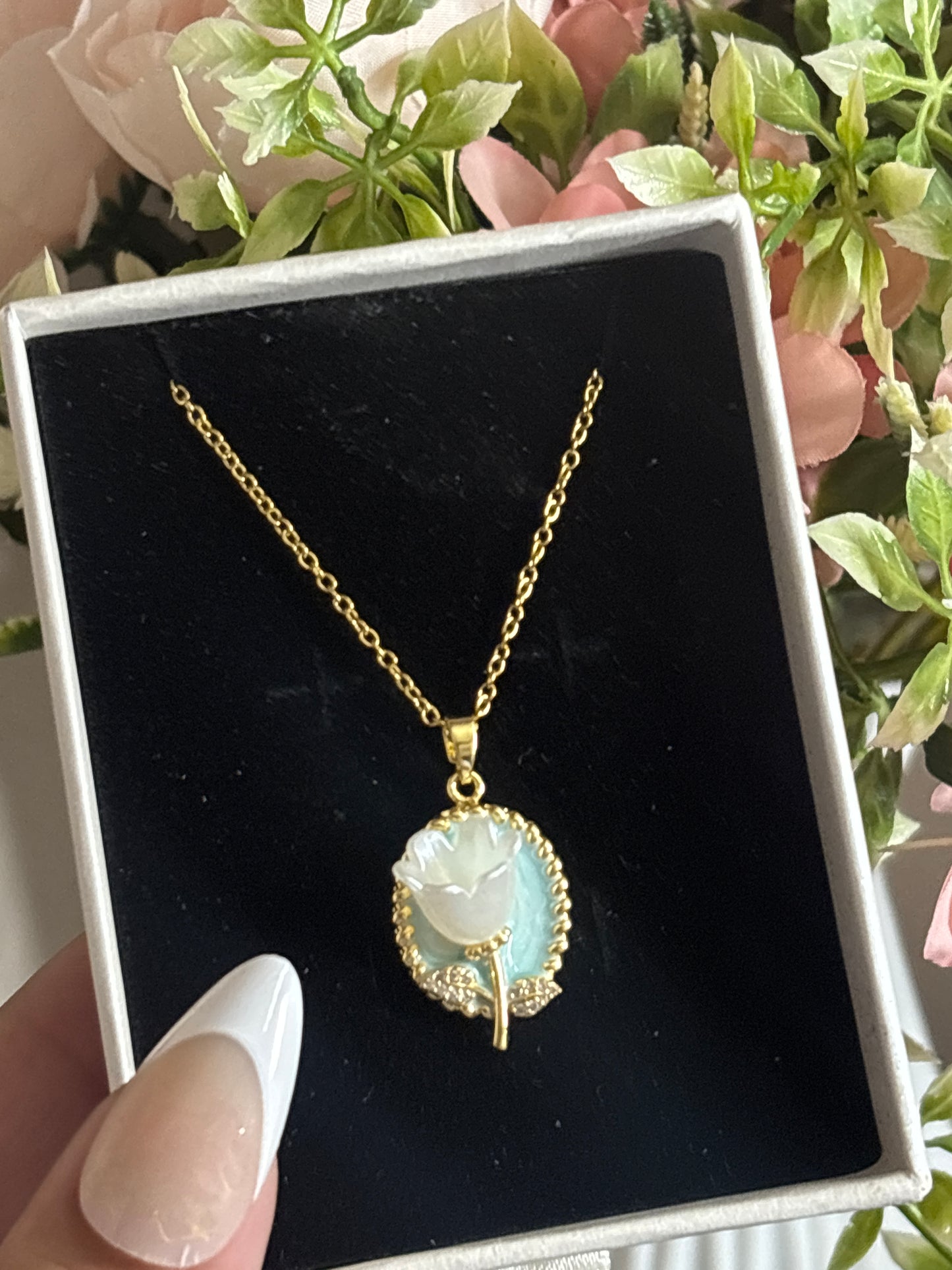 Whimsical Rose pendant