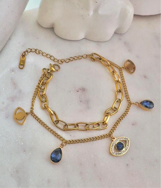 Evil eye charm bracelet