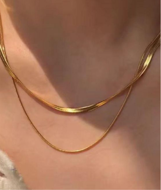 Double layer snake chain