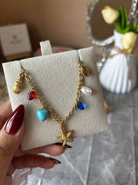 Multicolour charm bracelet