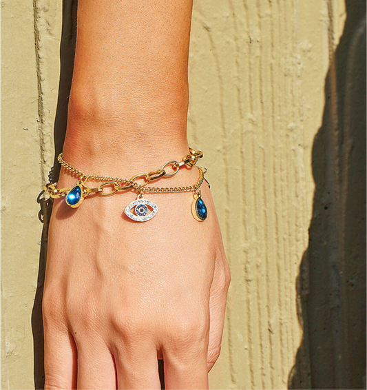 Evil eye charm bracelet
