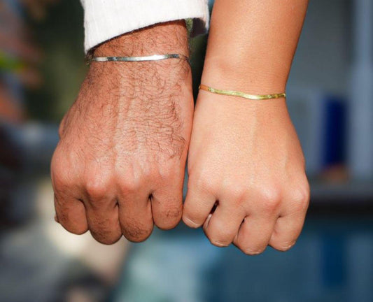 Couple snake chain bracelets