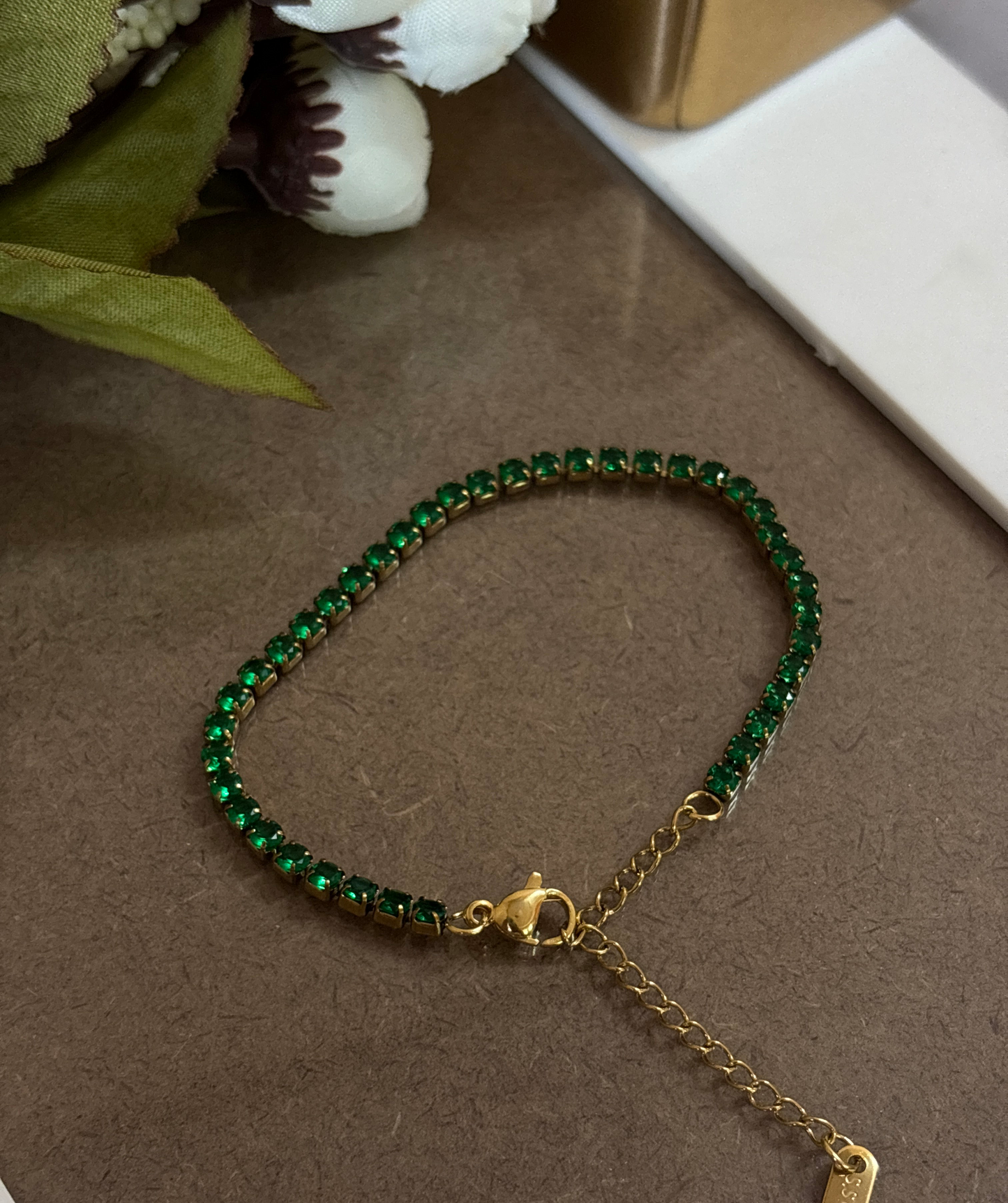 Emerald Halo Bracelet