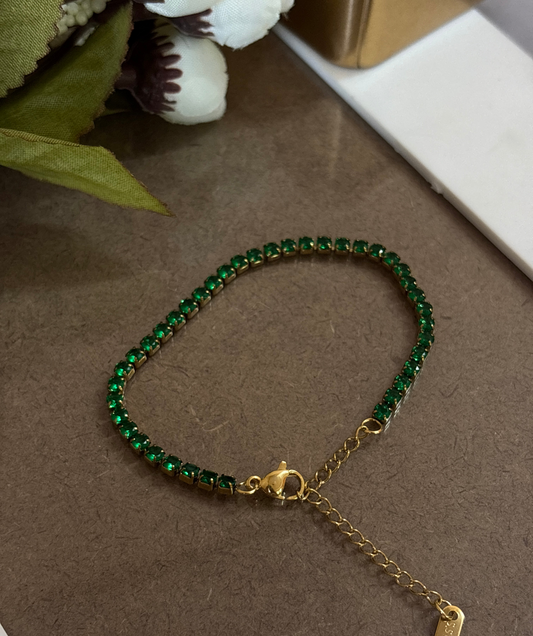 Emerald Halo Bracelet