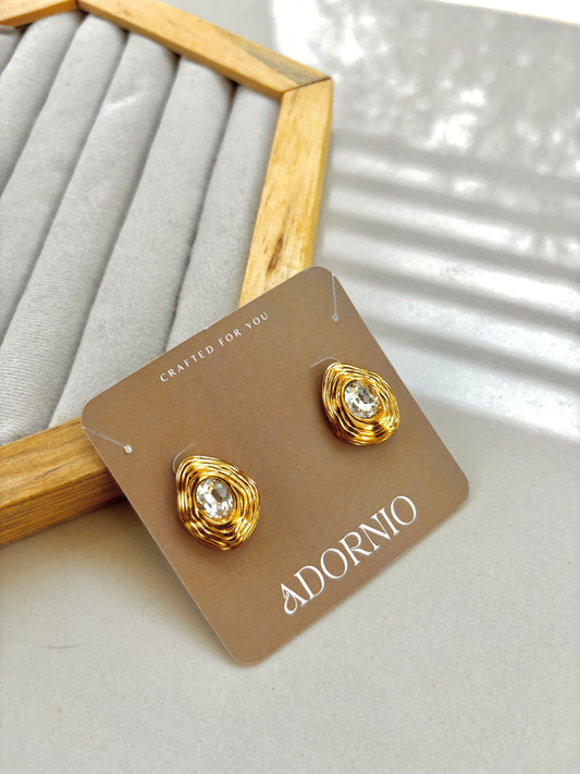 Glimmering Twirl studs