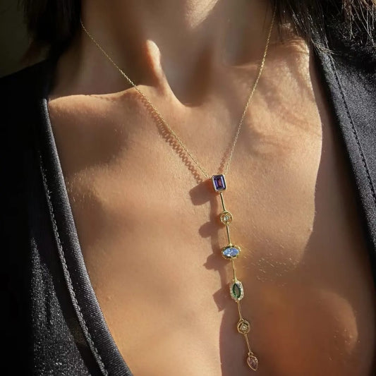 Purple crystal chain