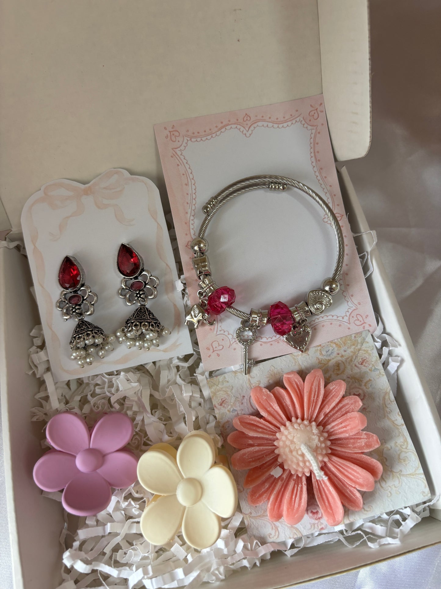 Pink jhumka combo