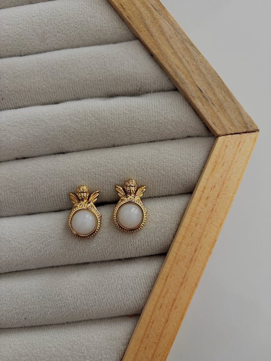 Golden pine earings