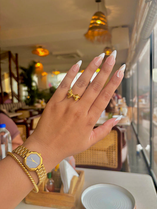 Golden Bow Ring