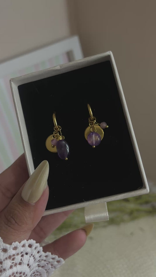 Mystic Gemstone Hoops